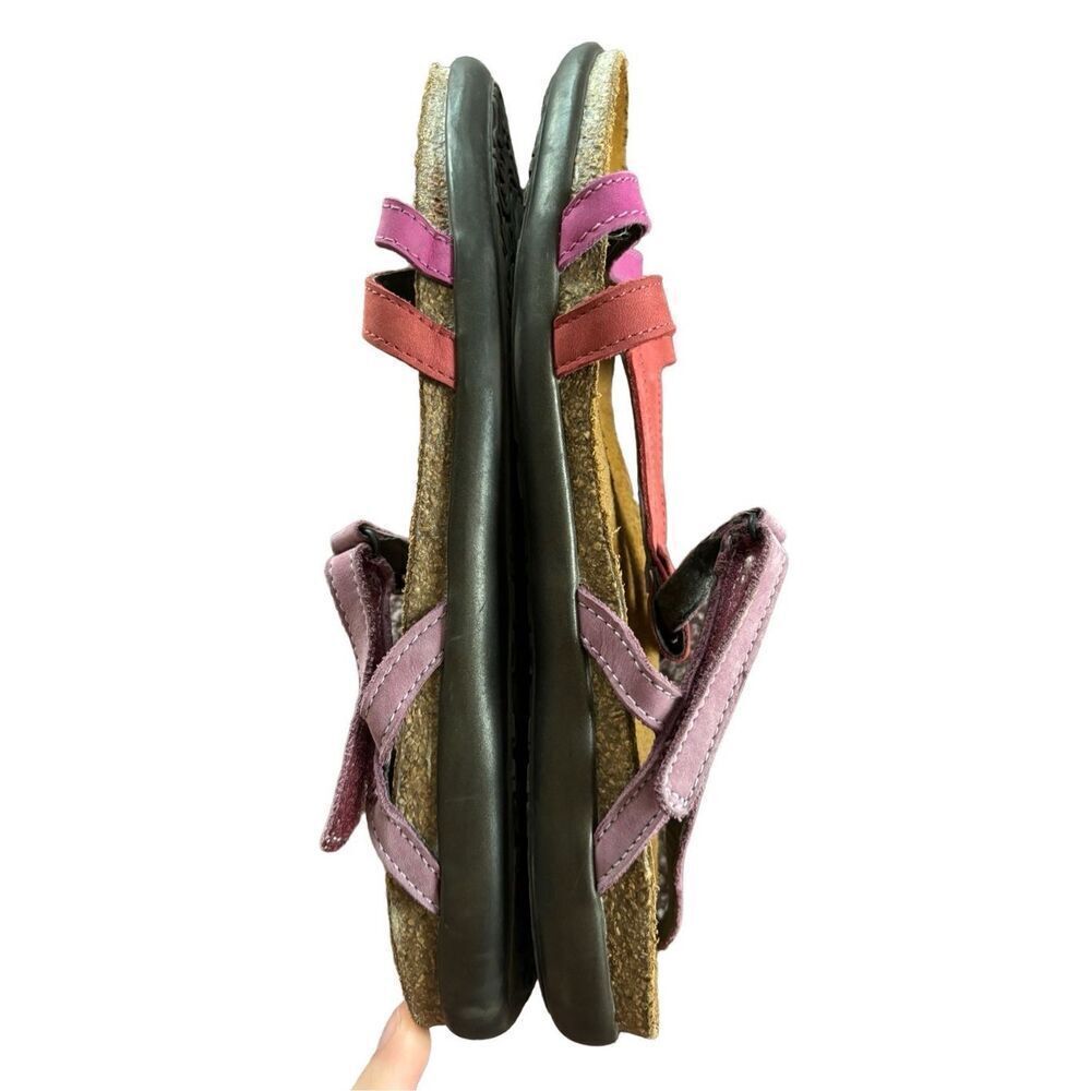NAOT Judith Sandals Pink Leather Uppers Size 41 / 10 Strappy Boho Cork - Picture 6 of 6